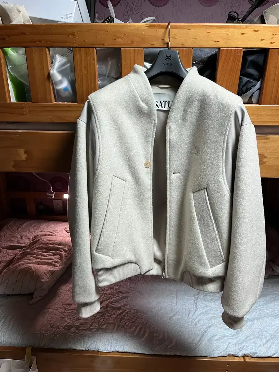 ジャケット・アウター SATUR PERCY COLLARLESS VARSITY JACKET MUSINSA | SATUR Percy Collarless Varsity Jacket Classic Black